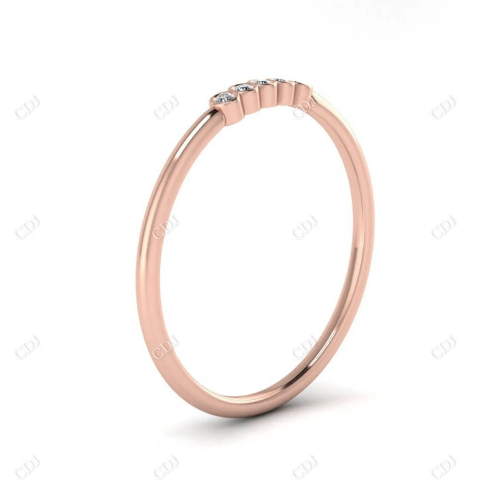 0.03CTW Diamond Thin Stackable Wedding Band