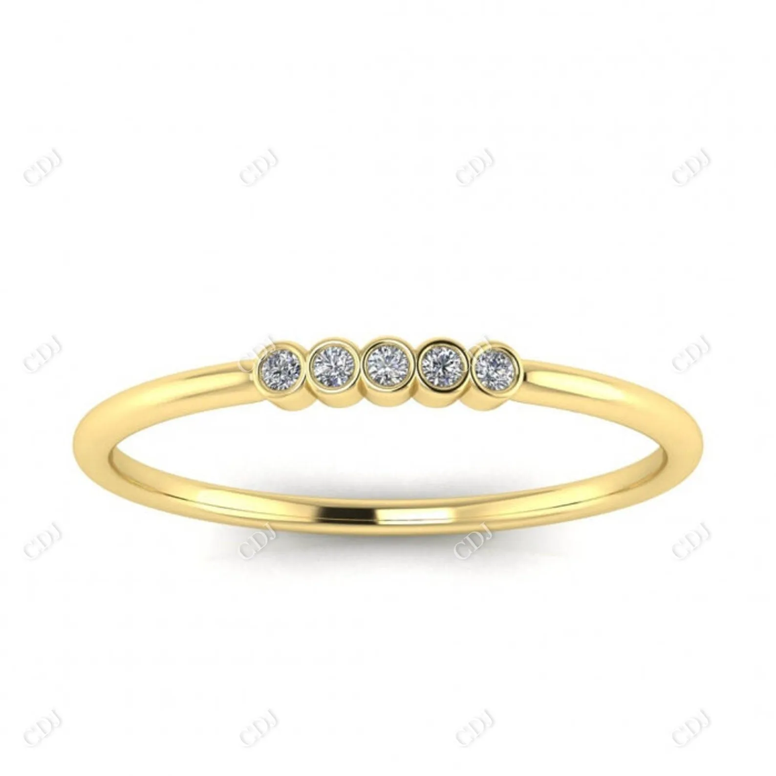 0.03CTW Diamond Thin Stackable Wedding Band