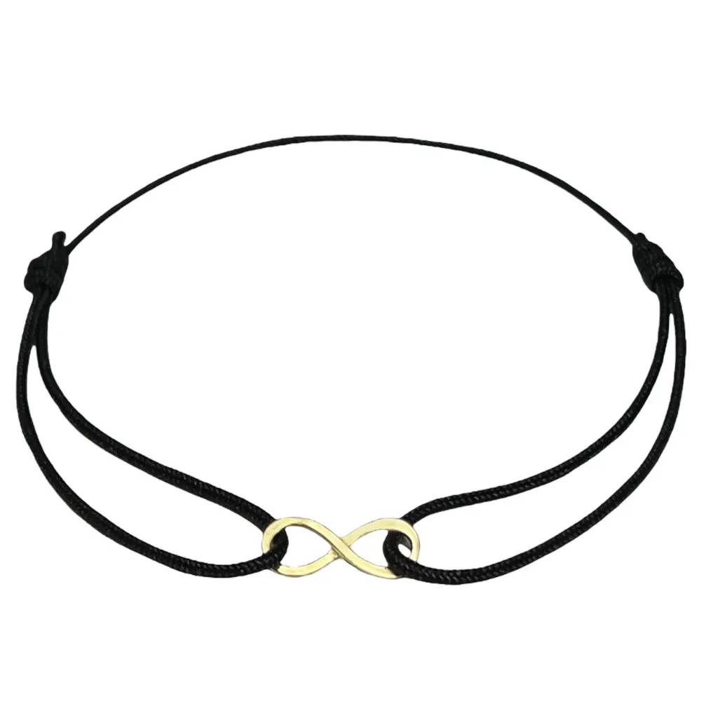 14K Solid Gold Infinity Unisex Bracelet