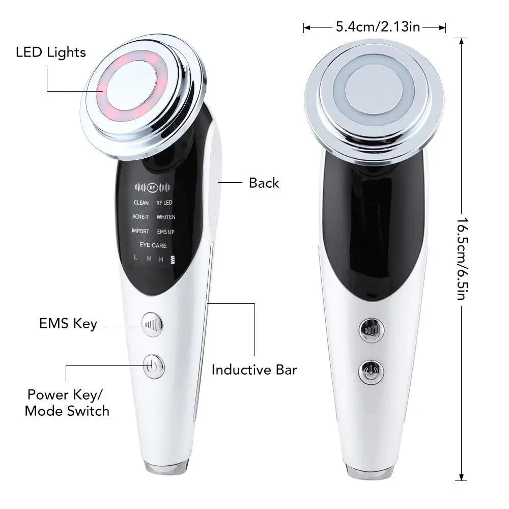 7 in 1 Face Lift Device - EMS RF Microcurrent Skin Rejuvenation, Facial Massager, Light Therapy, anti Aging /Wrinkle /Beauty Apparatus - Unisex