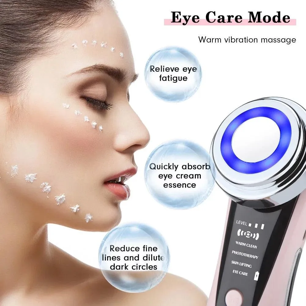 7 in 1 Face Lift Device - EMS RF Microcurrent Skin Rejuvenation, Facial Massager, Light Therapy, anti Aging /Wrinkle /Beauty Apparatus - Unisex