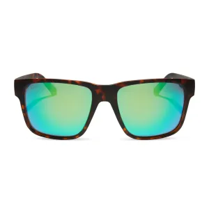 ACE - RICH TORTOISE MATTE   GREEN MIRROR   POLARIZED SUNGLASSES