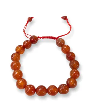 Adjustable Carnelian Bead Bracelets