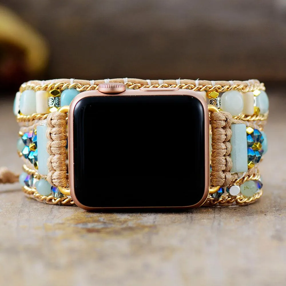 Amazonite & Beads Apple Watch Band