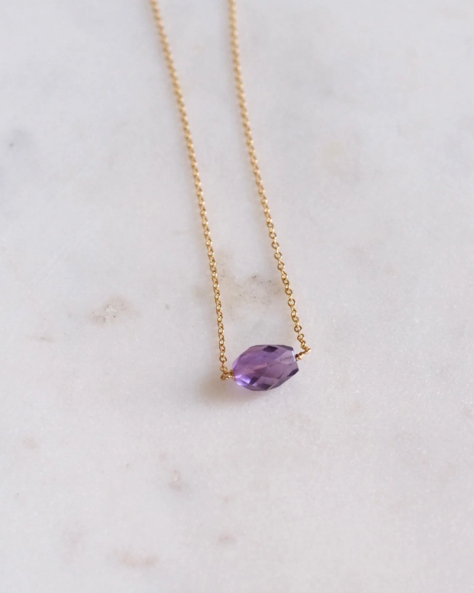 Amethyst One Point Necklace