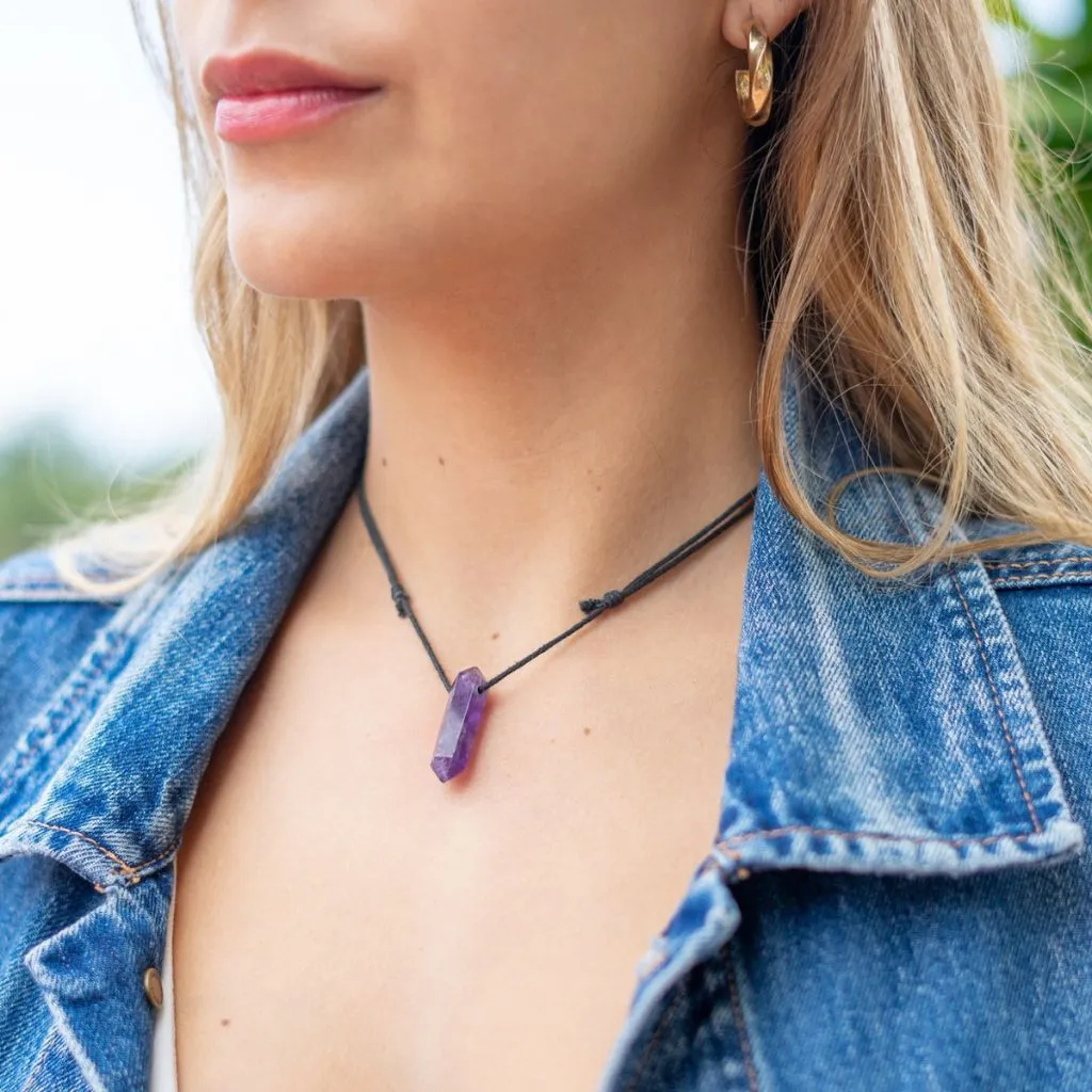 Amethyst Point Adjustable Necklace