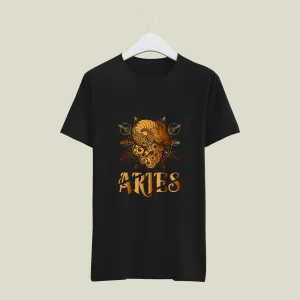 Aries Zodiac Sign Printed Unisex Half Sleeve T-Shirt