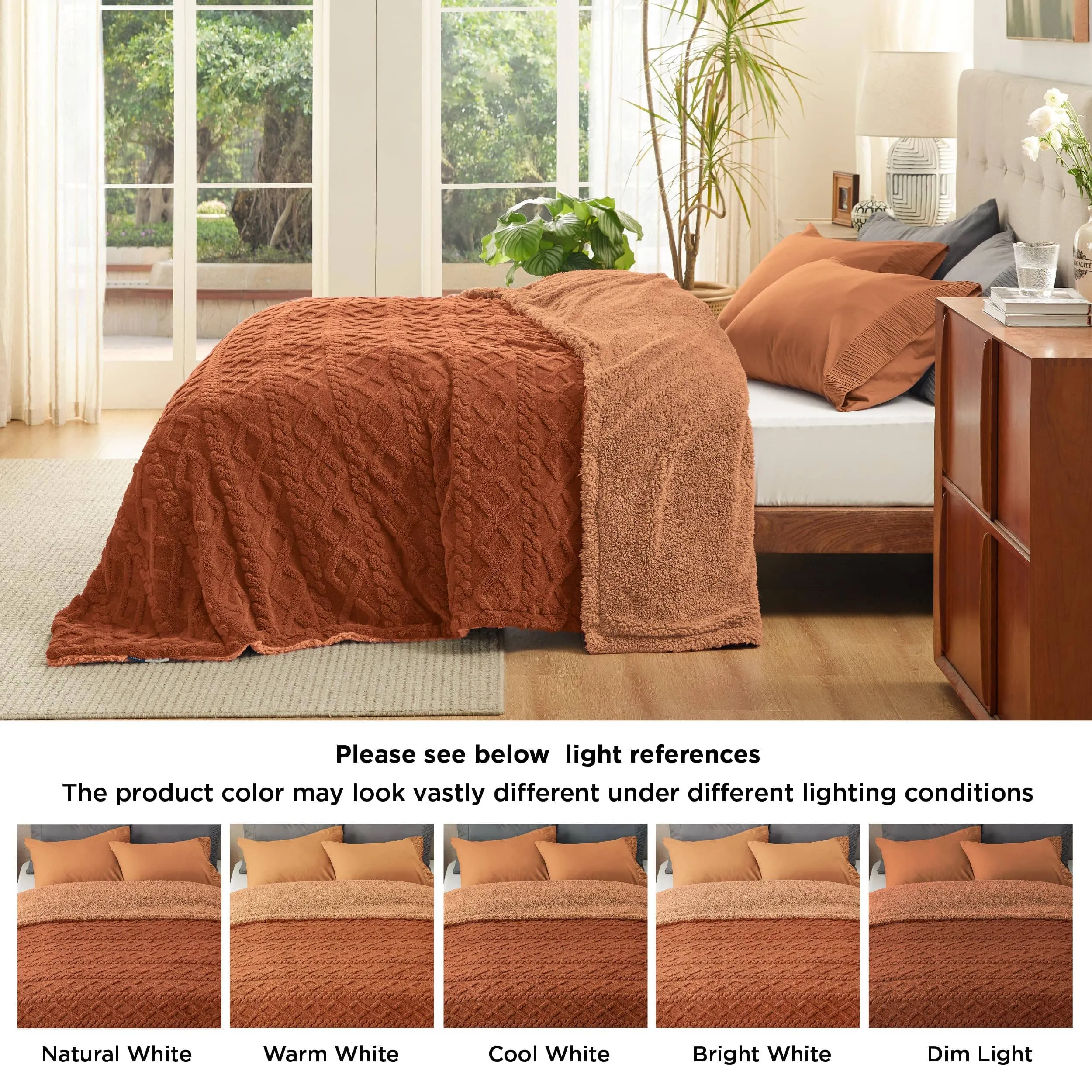 Bedsure Fuzzy Soft Sherpa Throw Blanket