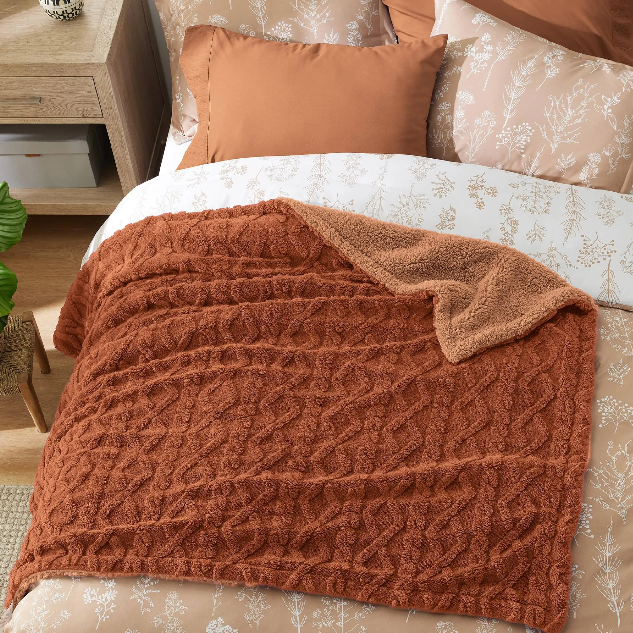 Bedsure Fuzzy Soft Sherpa Throw Blanket