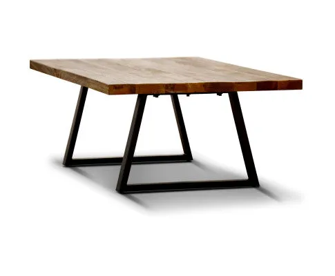 Begonia Coffee Table 130cm Live Edge Solid Mango Wood Unique Furniture - Natural