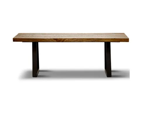 Begonia Coffee Table 130cm Live Edge Solid Mango Wood Unique Furniture - Natural