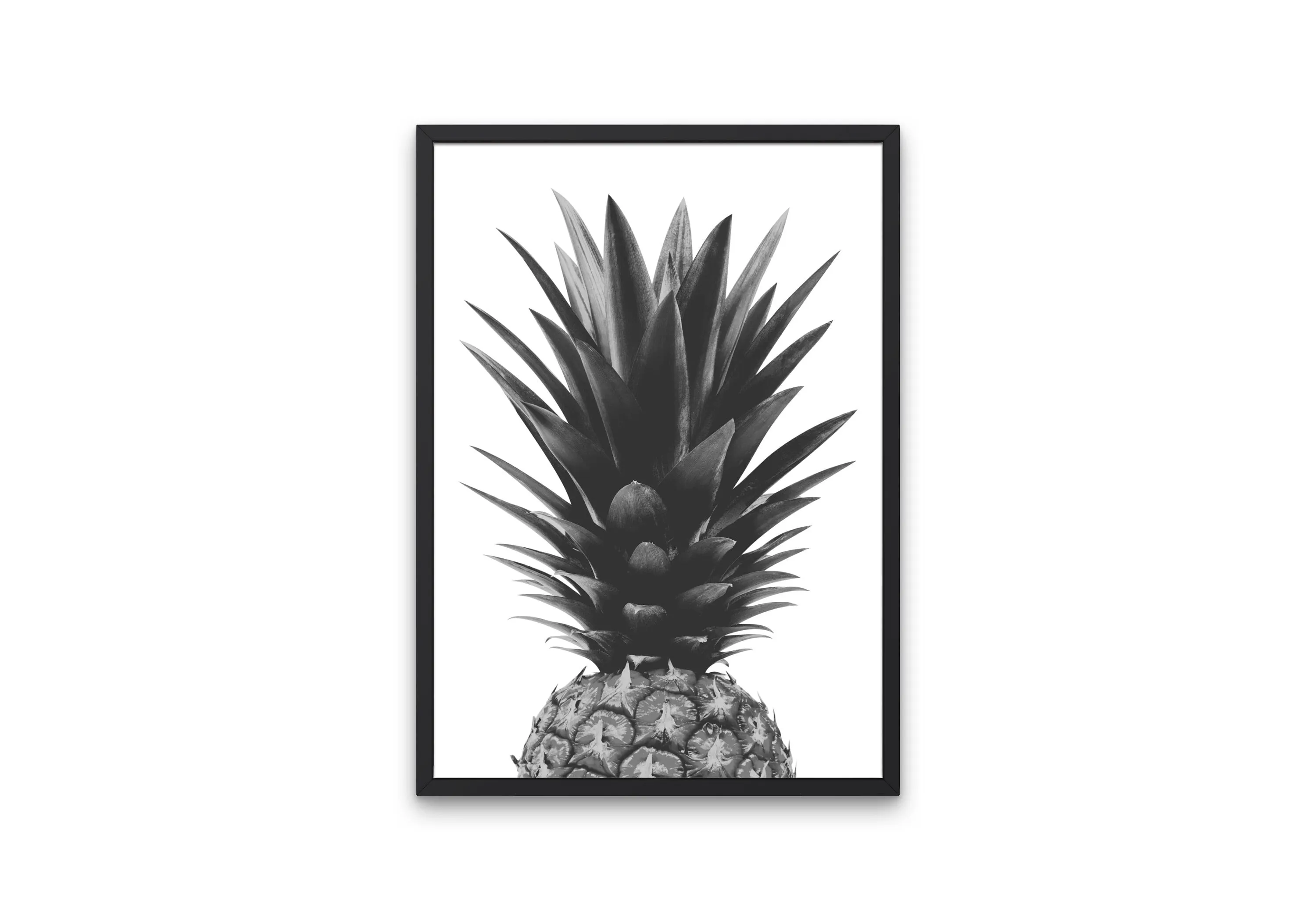 Black And White Pineapple Wall Art PRINTABLE ART, Fruit Market Print, Black And White Prints, Fruits Poster, Black And White Boho Wall Art