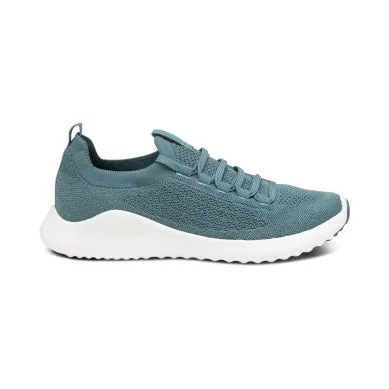 Carly Lace Up Sneaker in Teal