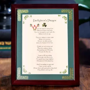 Celtic Fireman's Framed Prayer