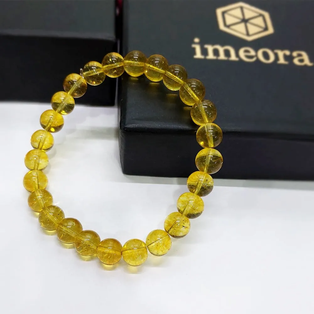 Citrine Bracelet - Certified 8mm Natural Stone Bracelet