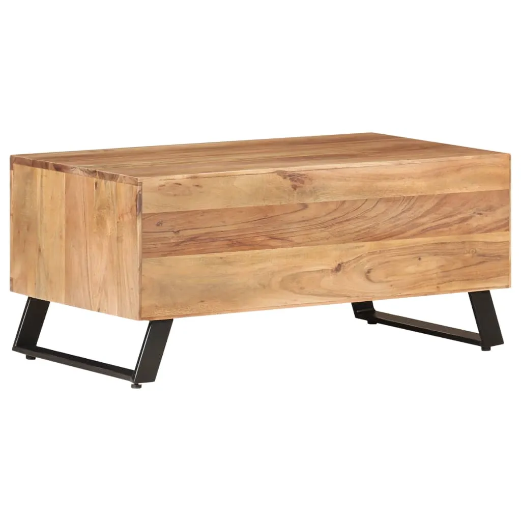 Coffee Table 90x50x40 cm Solid Acacia Wood with Live Edges