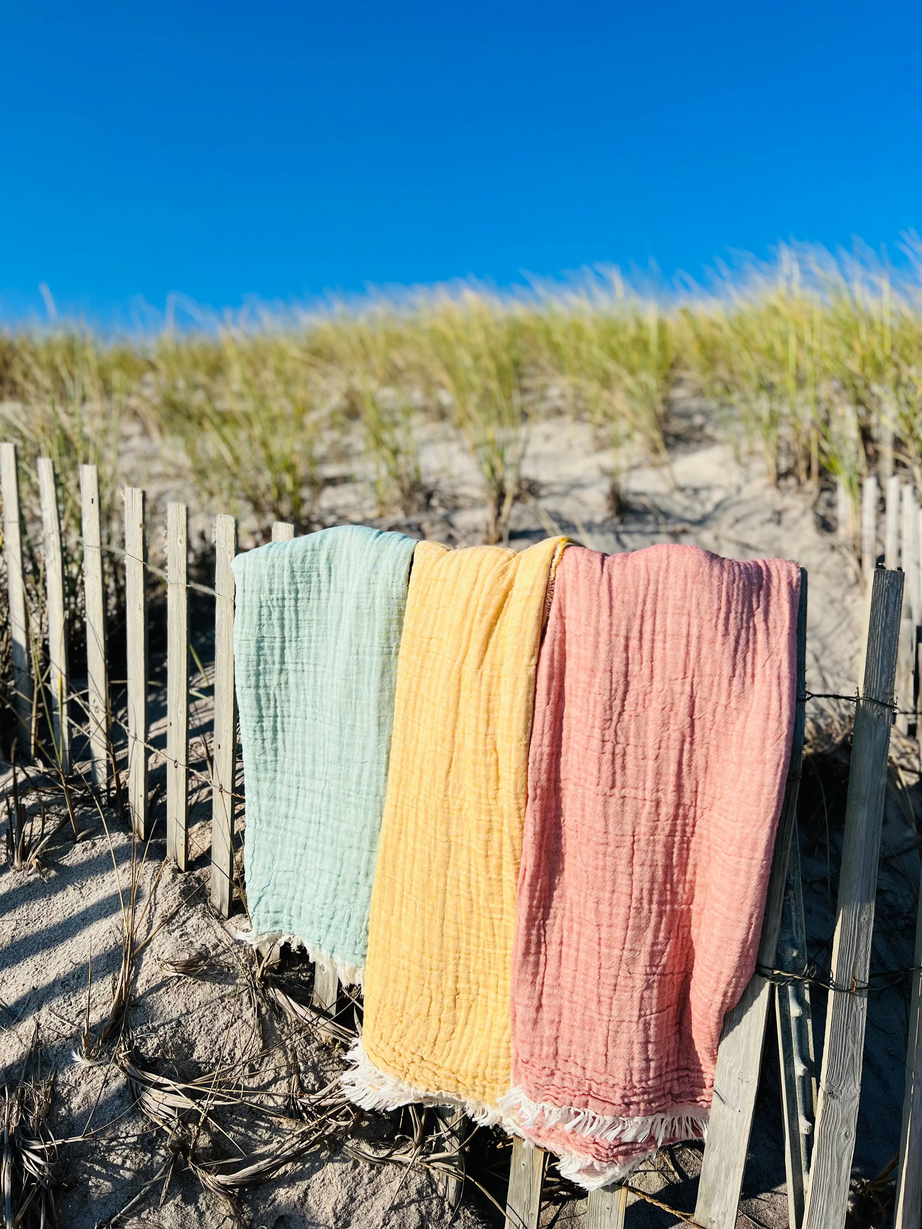 CORA YELLOW BEACH TOWEL