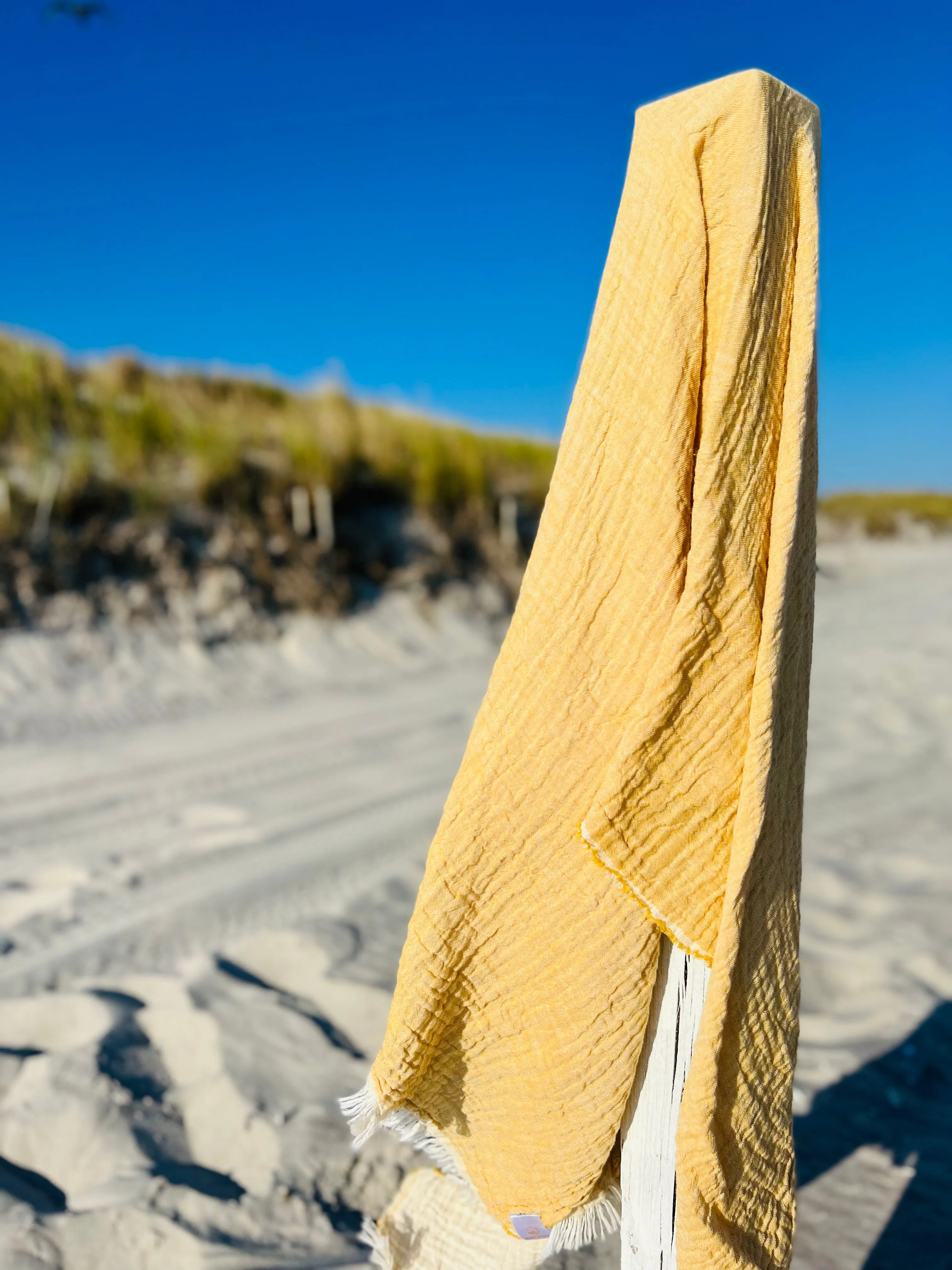 CORA YELLOW BEACH TOWEL