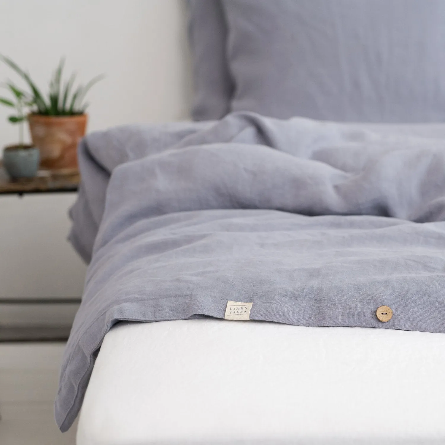 Dapple Gray Hemp Duvet Cover