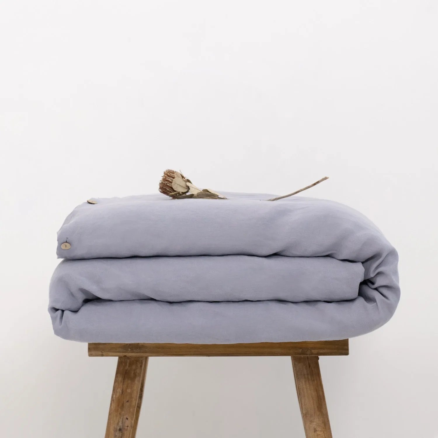 Dapple Gray Hemp Duvet Cover