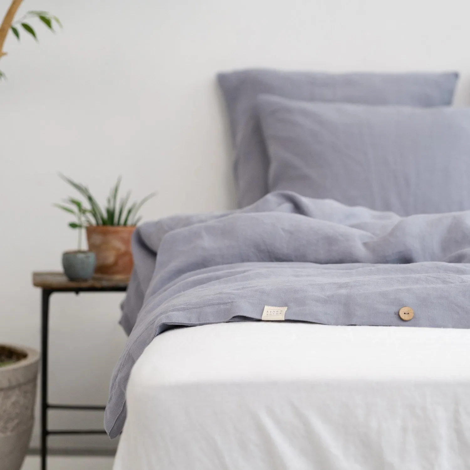 Dapple Gray Hemp Duvet Cover