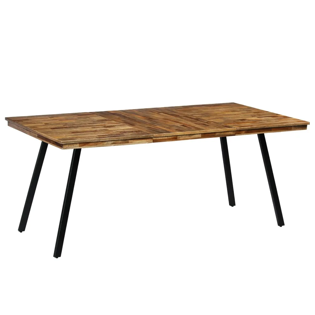 Dining Table Reclaimed Teak and Steel 180x90x76 cm