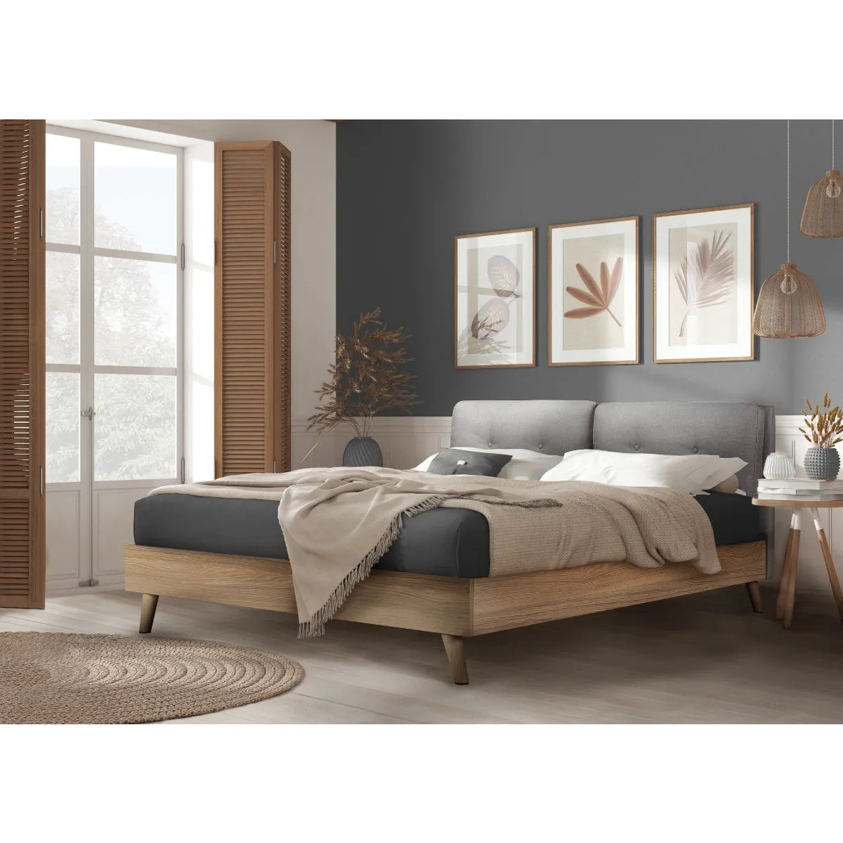 Dreamscape Queen Upholstered Platform Bed