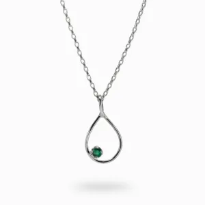 Emerald Birthstone Necklace