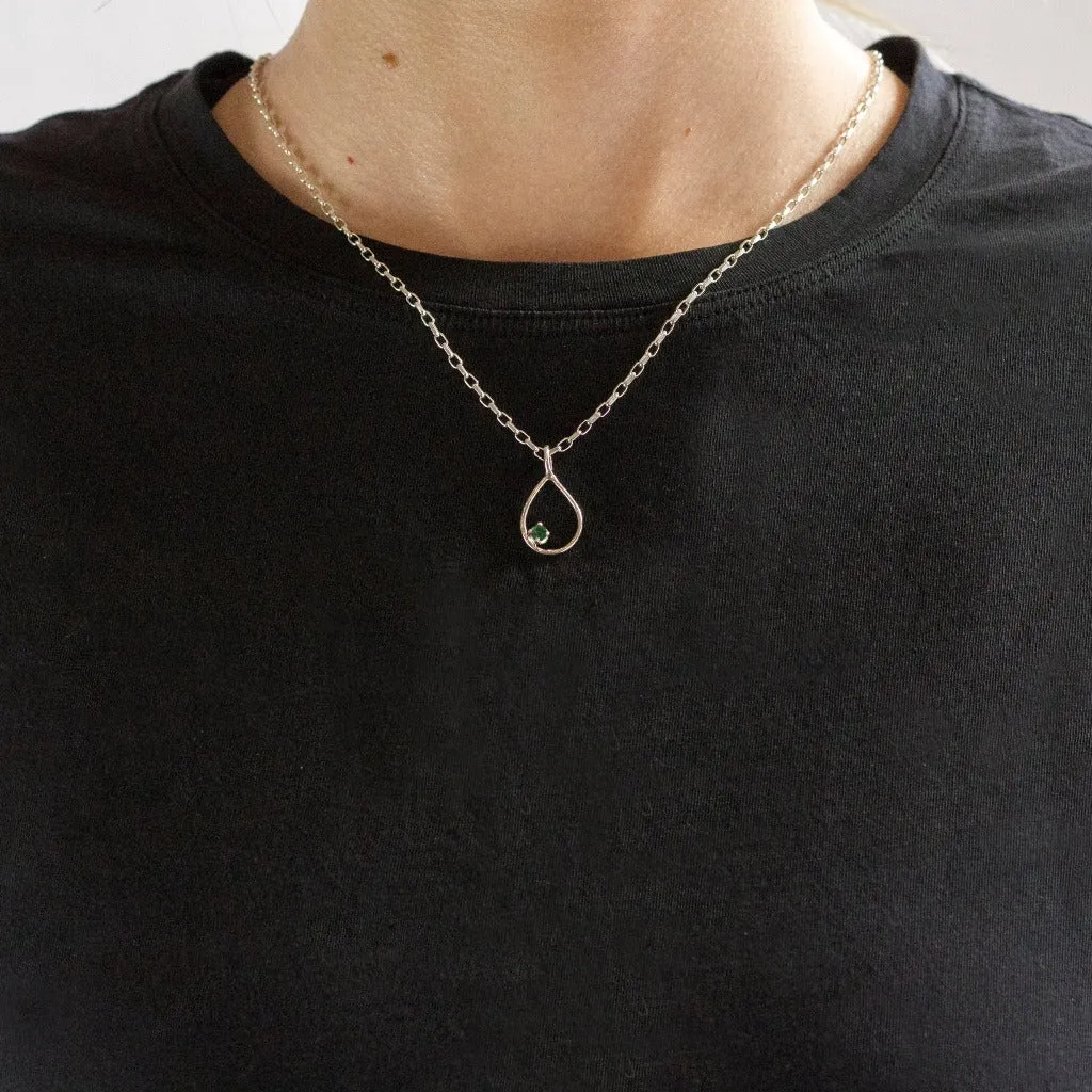 Emerald Birthstone Necklace