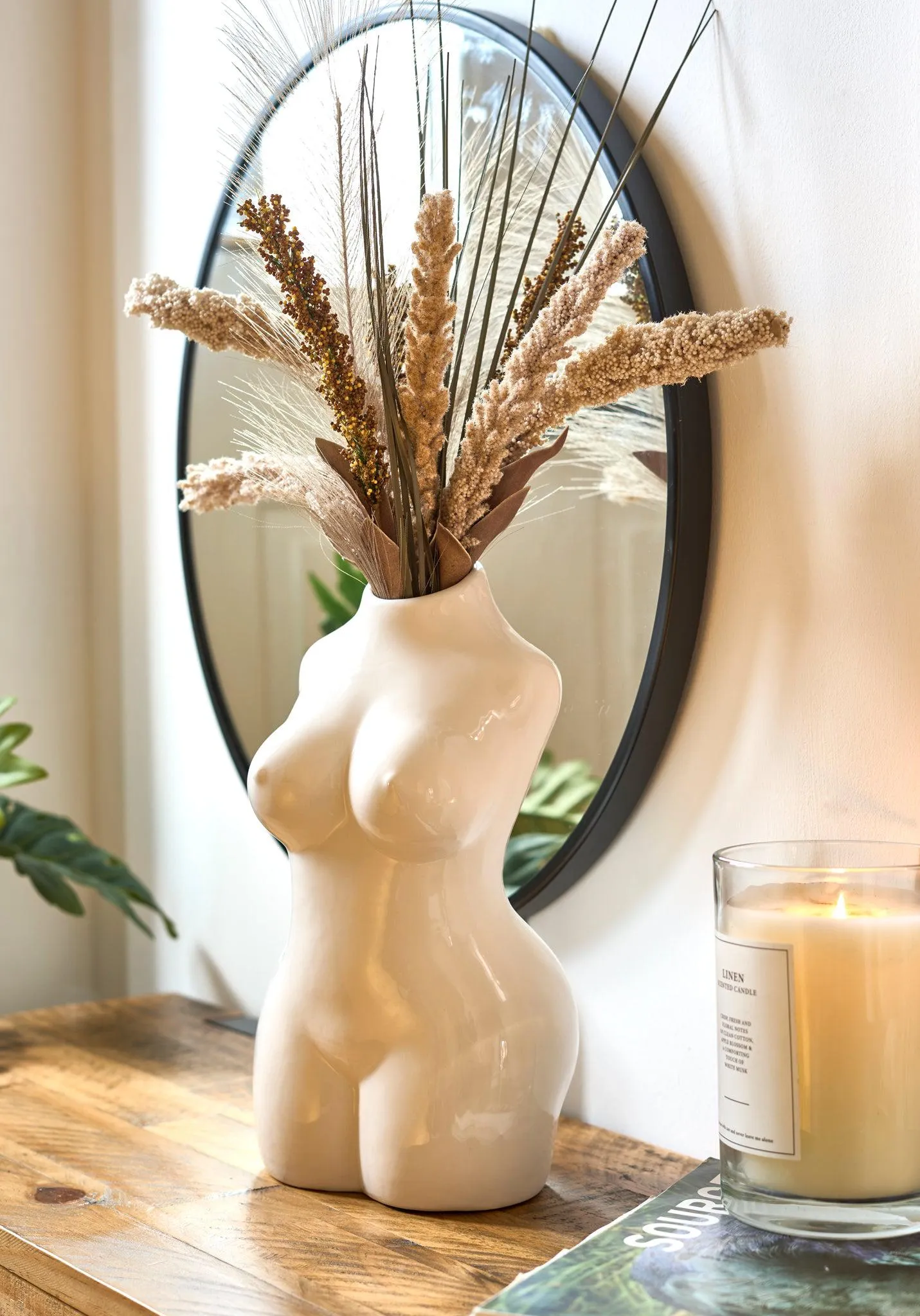 Female Silhouette Body Vase - 29cm - Assorted Colours