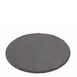 Genware Natural Edge Slate Platter 30cm Round- Pack 6