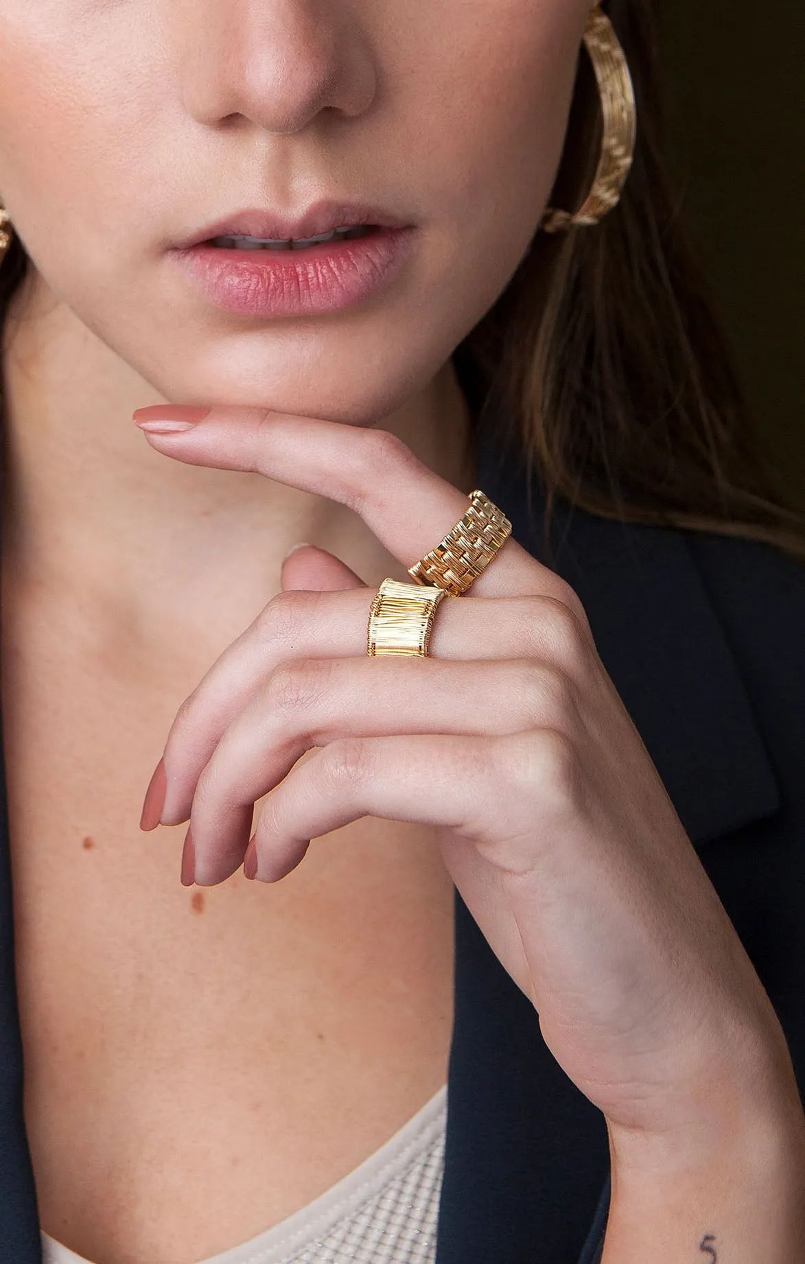 Gold Kayla Woven Ring