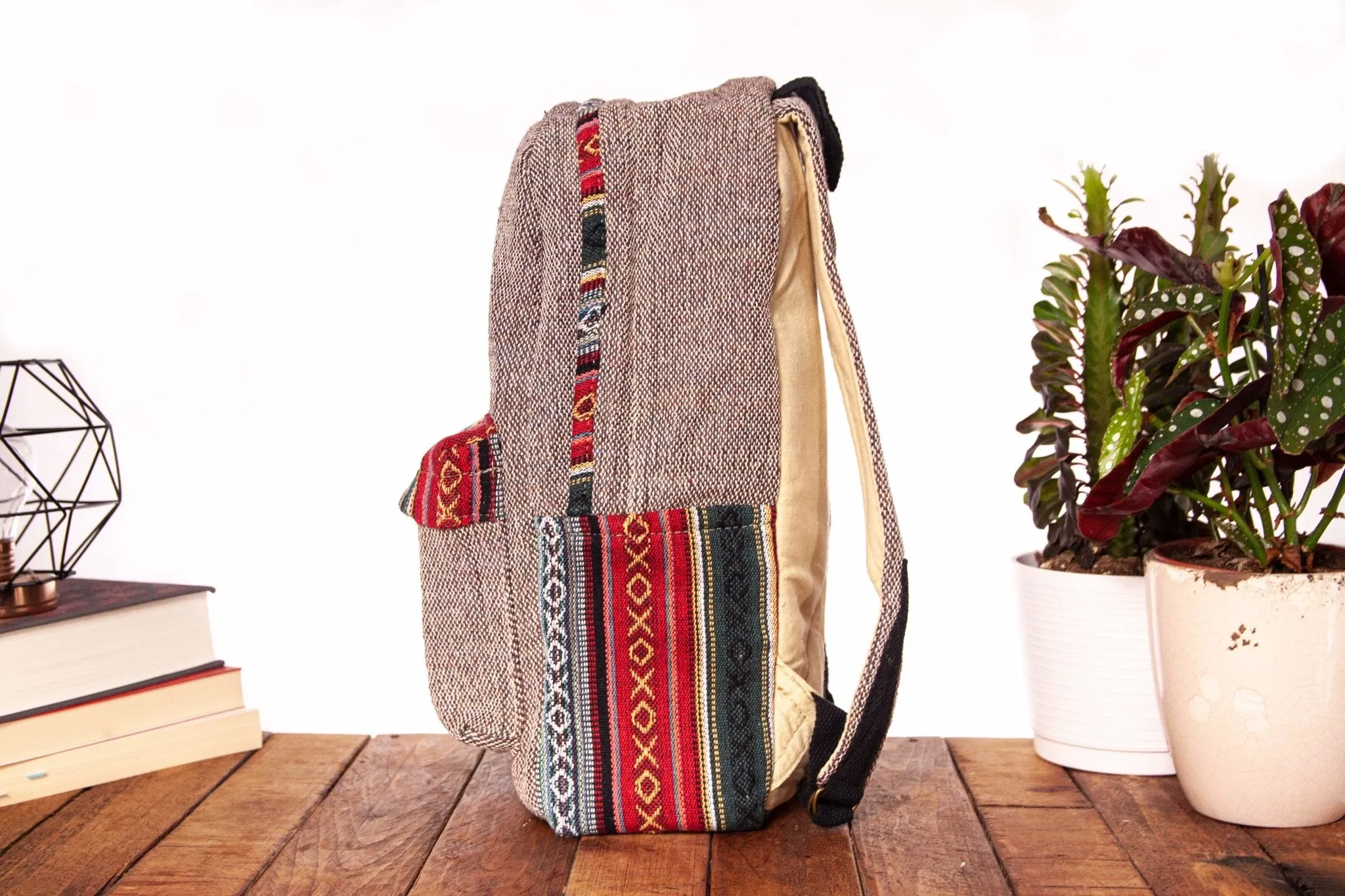 Handmade Hemp Backpack || Sustainable Vegan Line || Maple