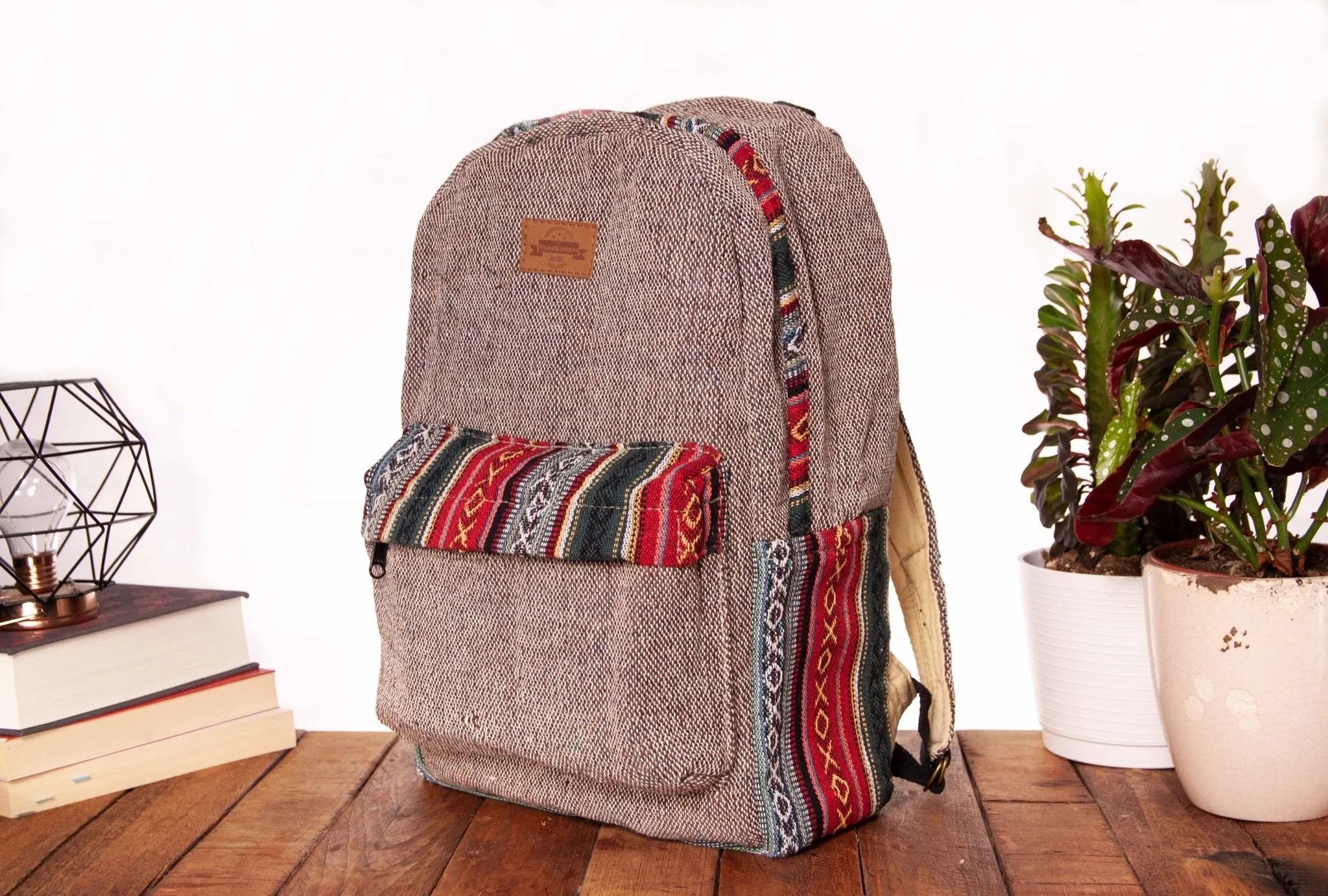 Handmade Hemp Backpack || Sustainable Vegan Line || Maple