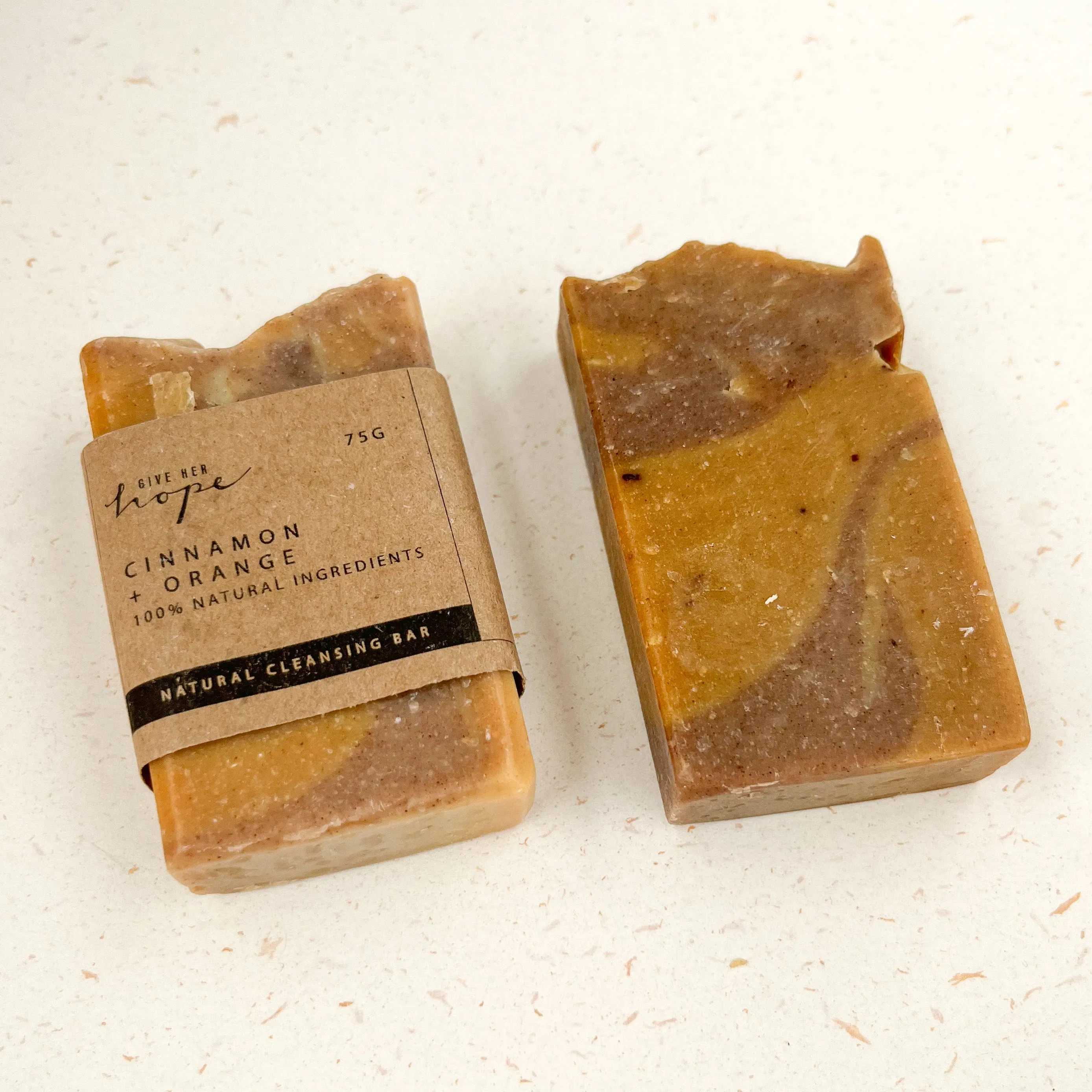 Handmade Natural Soap - Cinnamon and Orange (75g)