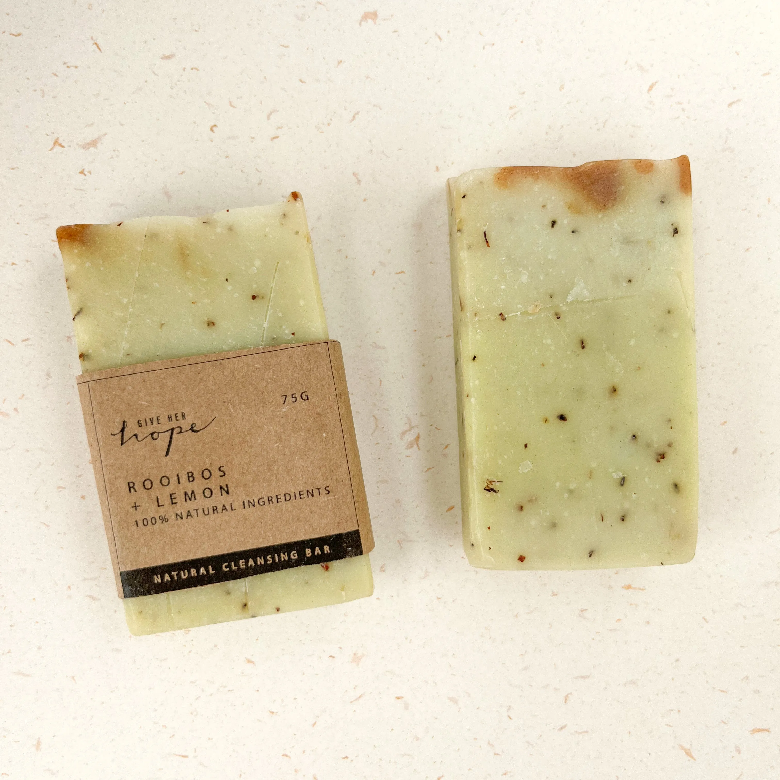 Handmade Natural Soap - Rooibos and Lemon (75g)