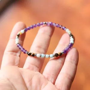 Healing & Communication Amethyst & Amazonite Delicate Bracelet *Final Sale*