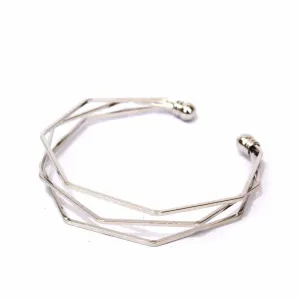 Hexagon Silver Bracelet