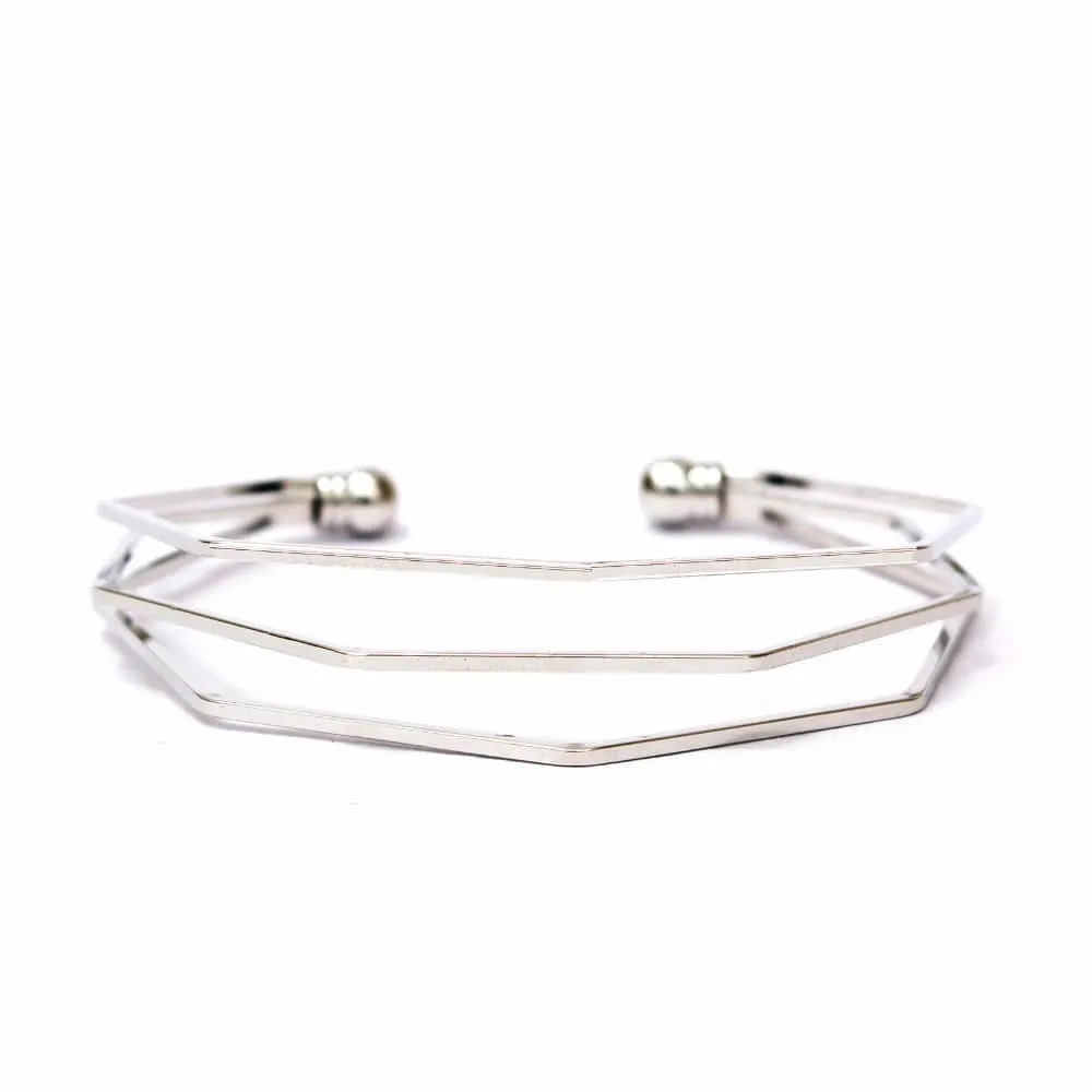 Hexagon Silver Bracelet