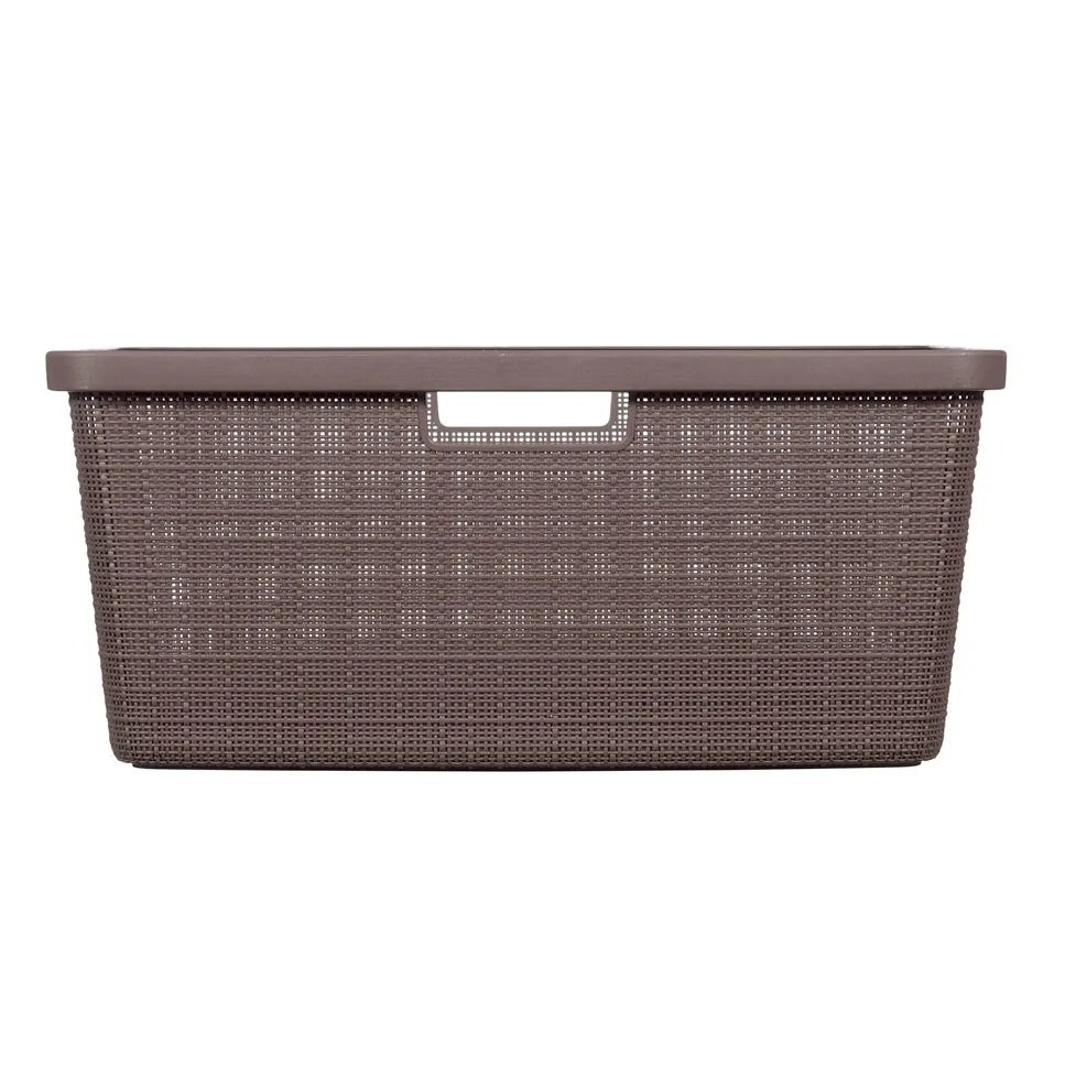 Jute Laundry Basket 46L Peppercorn