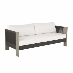 Kava Outdoor Teak and Rope 3-Seater Sofa