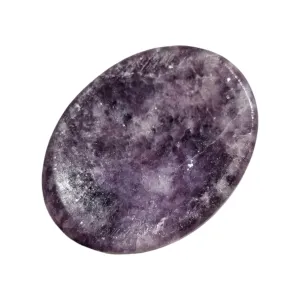 Lepidolite Worry Stone – Soothing Crystal for Stress Relief, Balance & Emotional Wellness