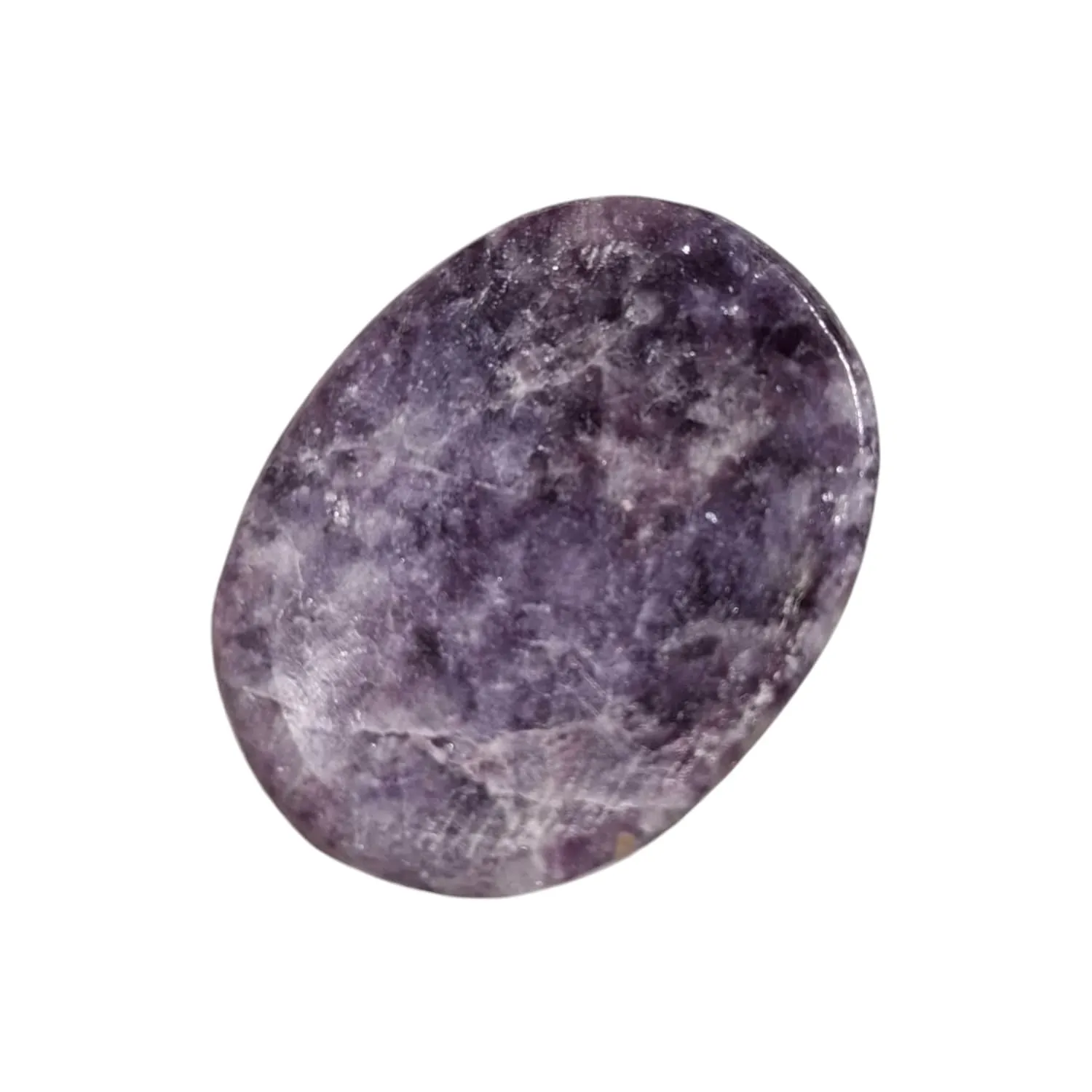 Lepidolite Worry Stone – Soothing Crystal for Stress Relief, Balance & Emotional Wellness