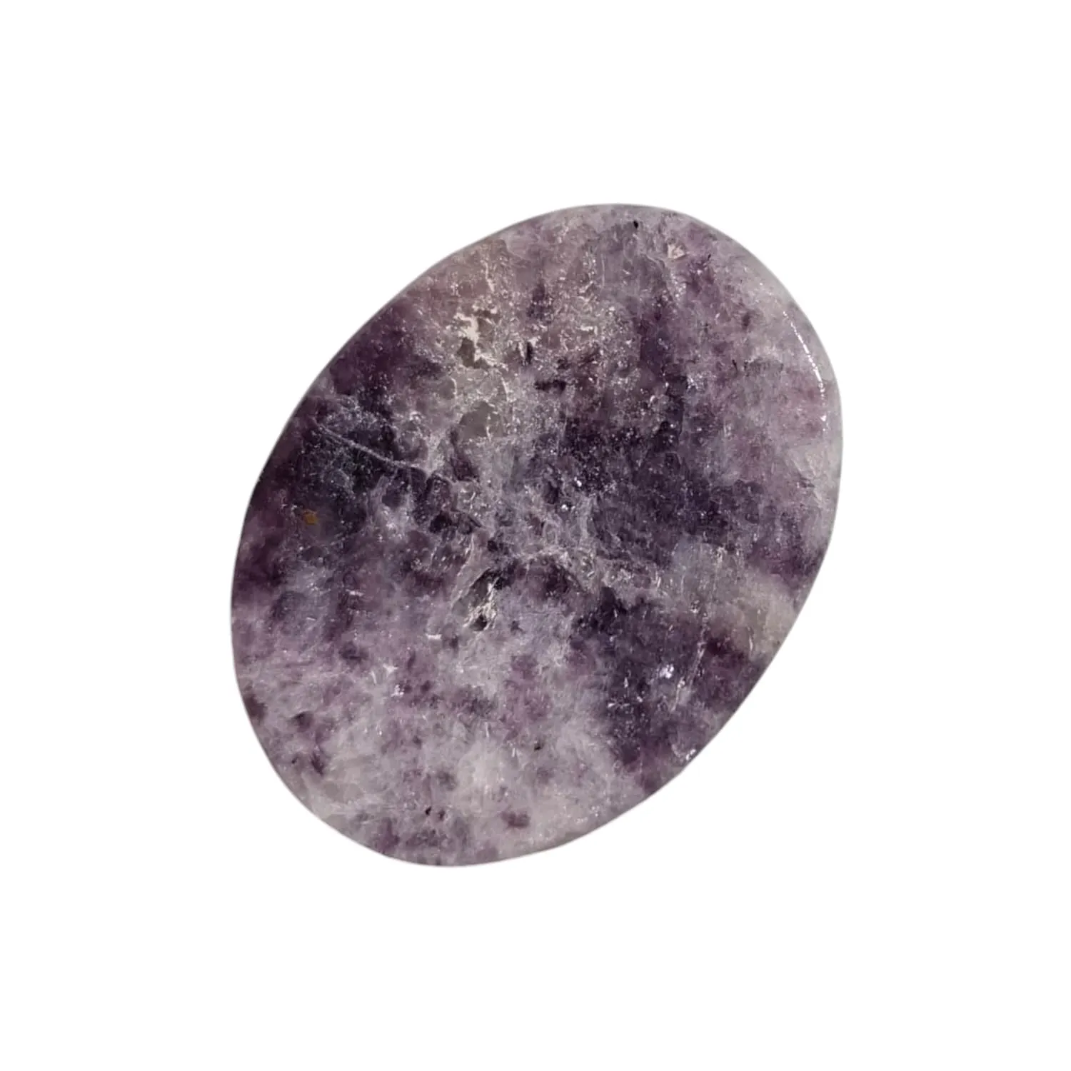 Lepidolite Worry Stone – Soothing Crystal for Stress Relief, Balance & Emotional Wellness