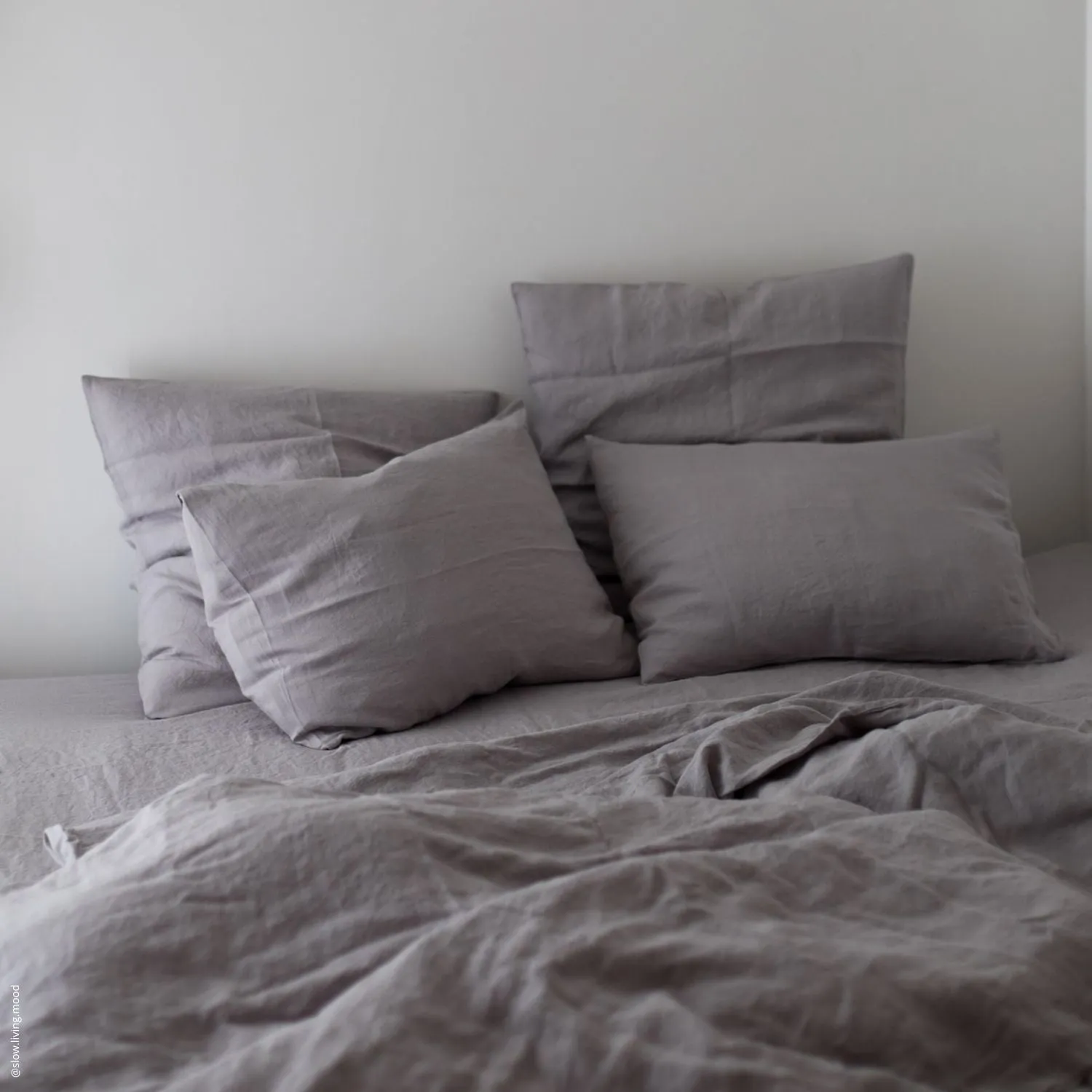 Light Grey Linen Pillowcase