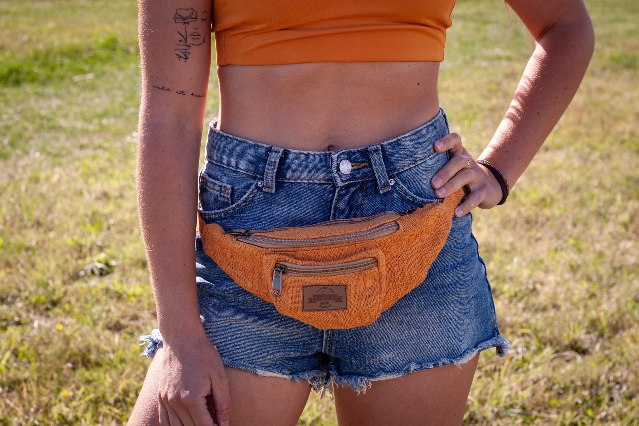 Mustard Yellow Bum Bag || Hemp || Handmade || Fanny Pack