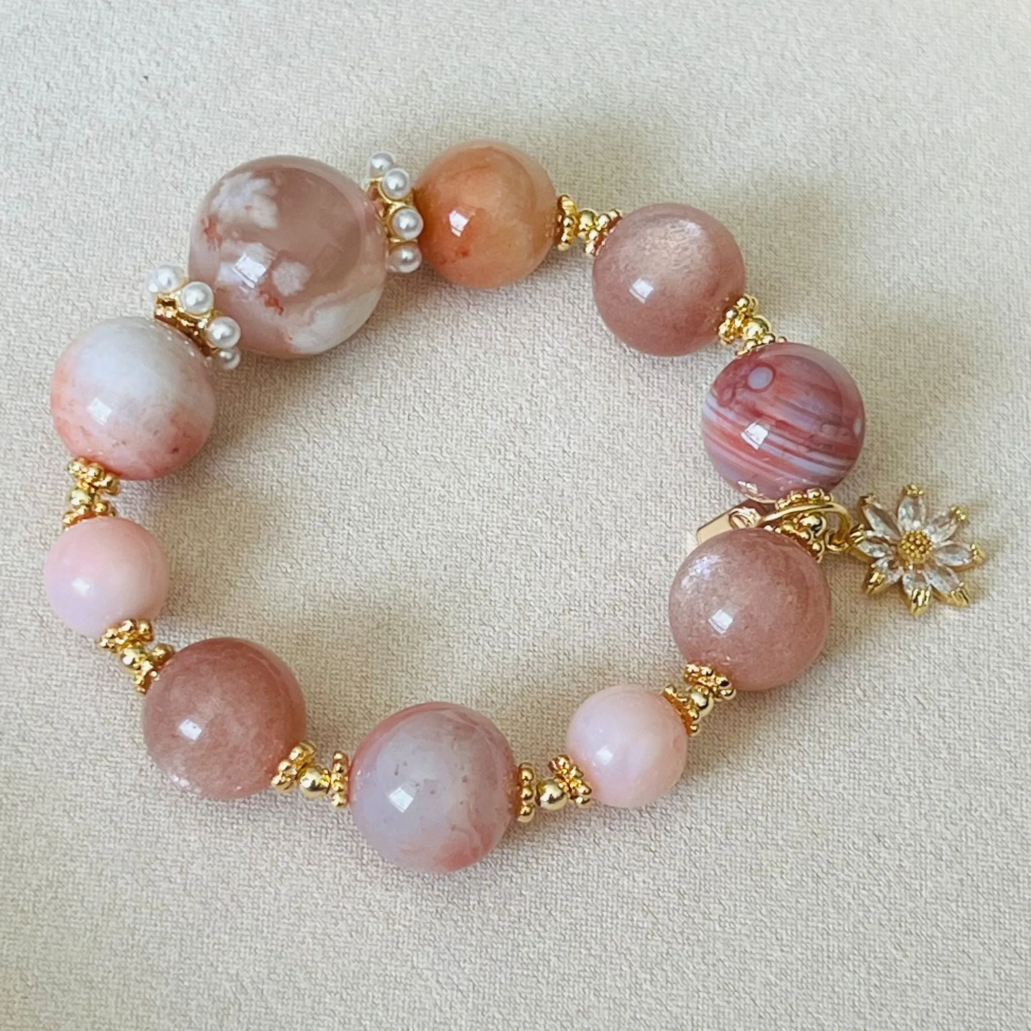 Peach Garden Crown Bracelet