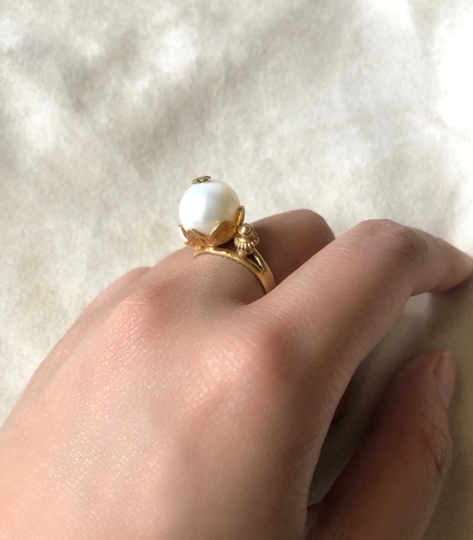 Pearl Tambourine Ring