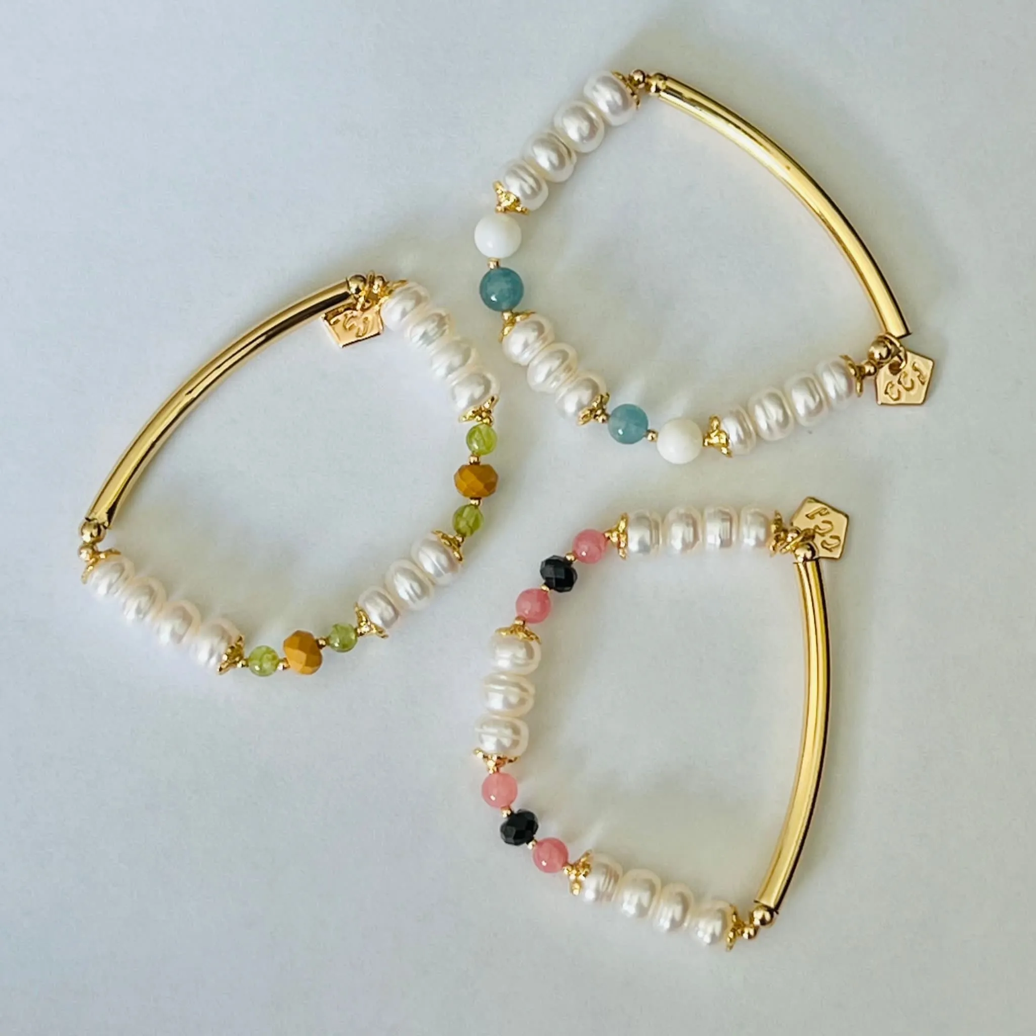 Pearls & Peridot Diadem Bracelet