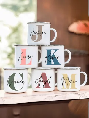 Personalized Initial Name Mug Coffee Cup Bachelorette Party Best Man Bridesmaid Cups Wedding Birthday Christmas Gift for Men Women